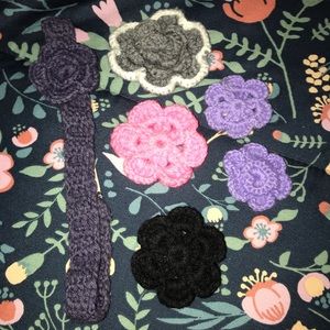 Handmade hair clips and headband